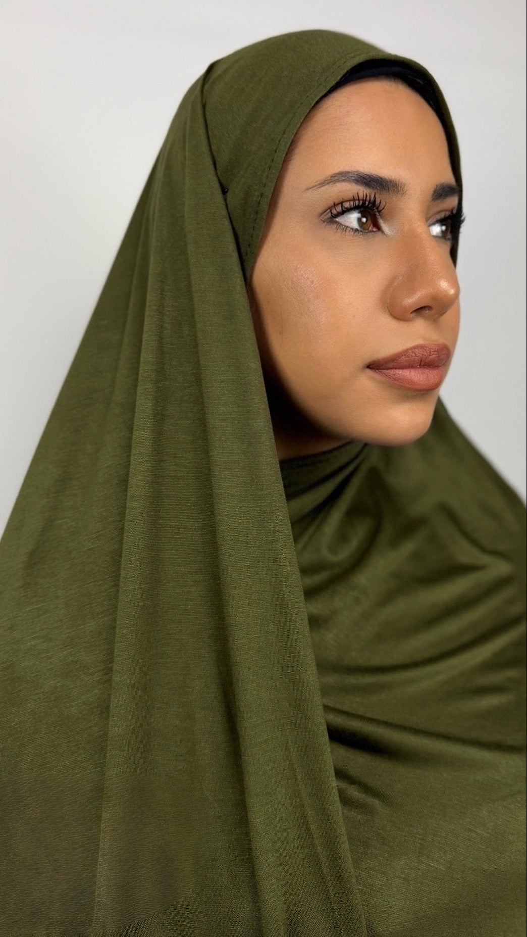 Bambus Touch Premium Jersey Hijab - Olive