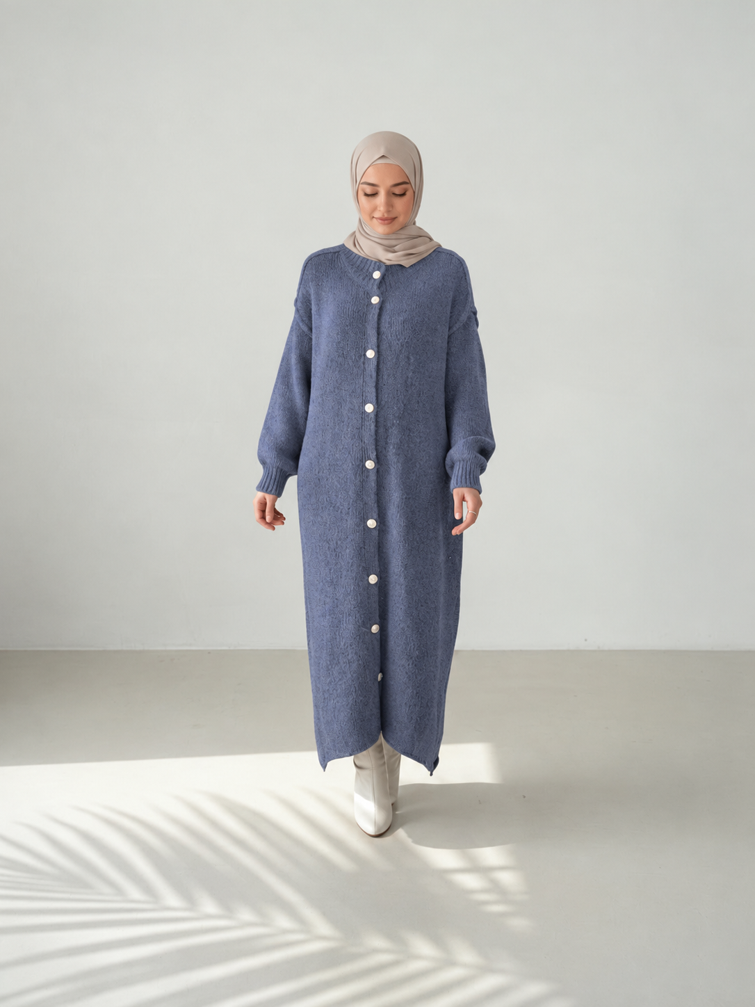 Raha Cardigan Long - Blau