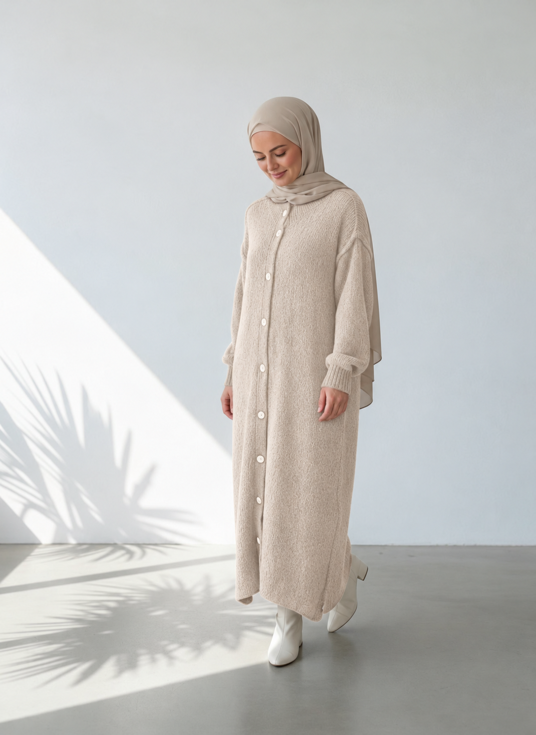 Raha Cardigan Long - Beige