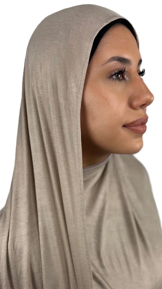 Bambus Touch Premium Jersey Hijab - Desert Taupe