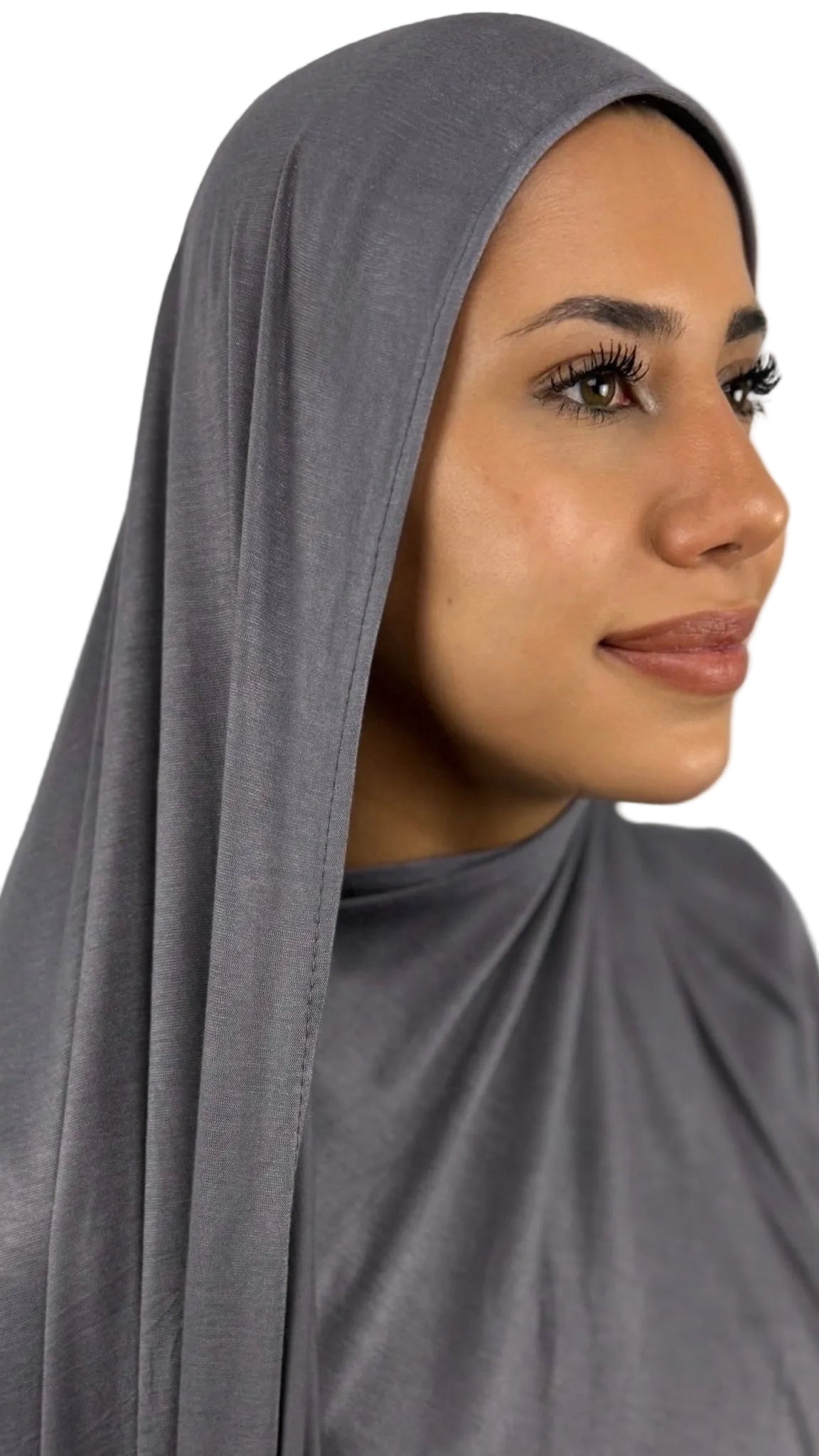 Bambus Touch Premium Jersey Hijab - Dark Grey