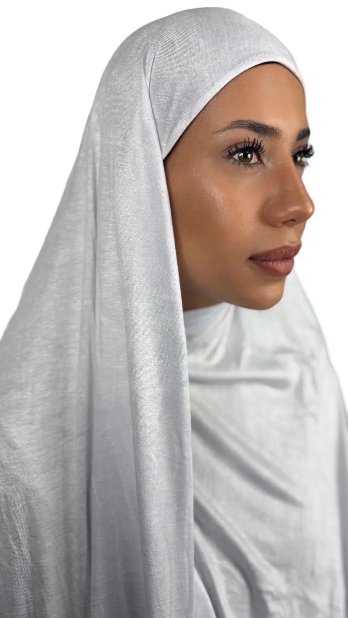 Bambus Touch Premium Jersey Hijab - Weiß