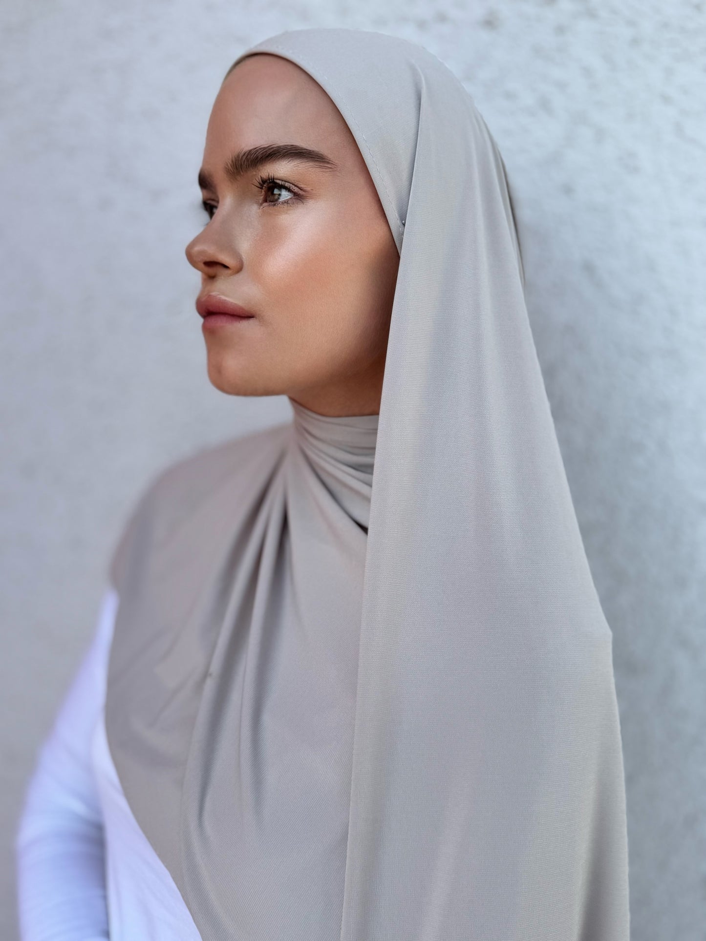 Premium Jersey Hijab - Light Grey