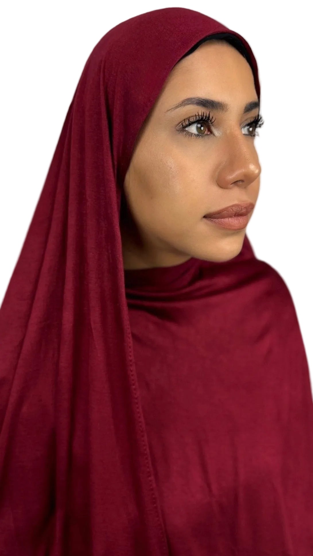 Bambus Touch Premium Jersey Hijab - Bordeaux Rot