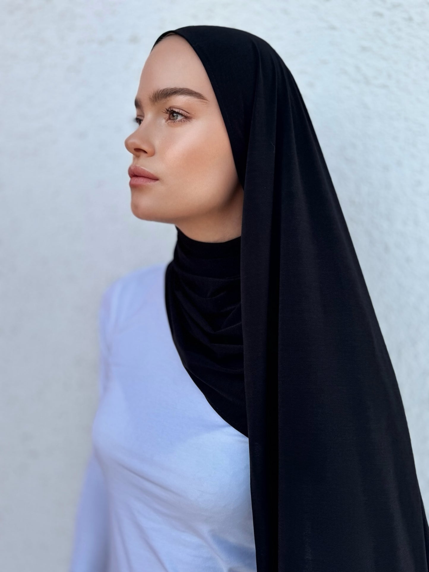 Premium Jersey Hijab - Schwarz