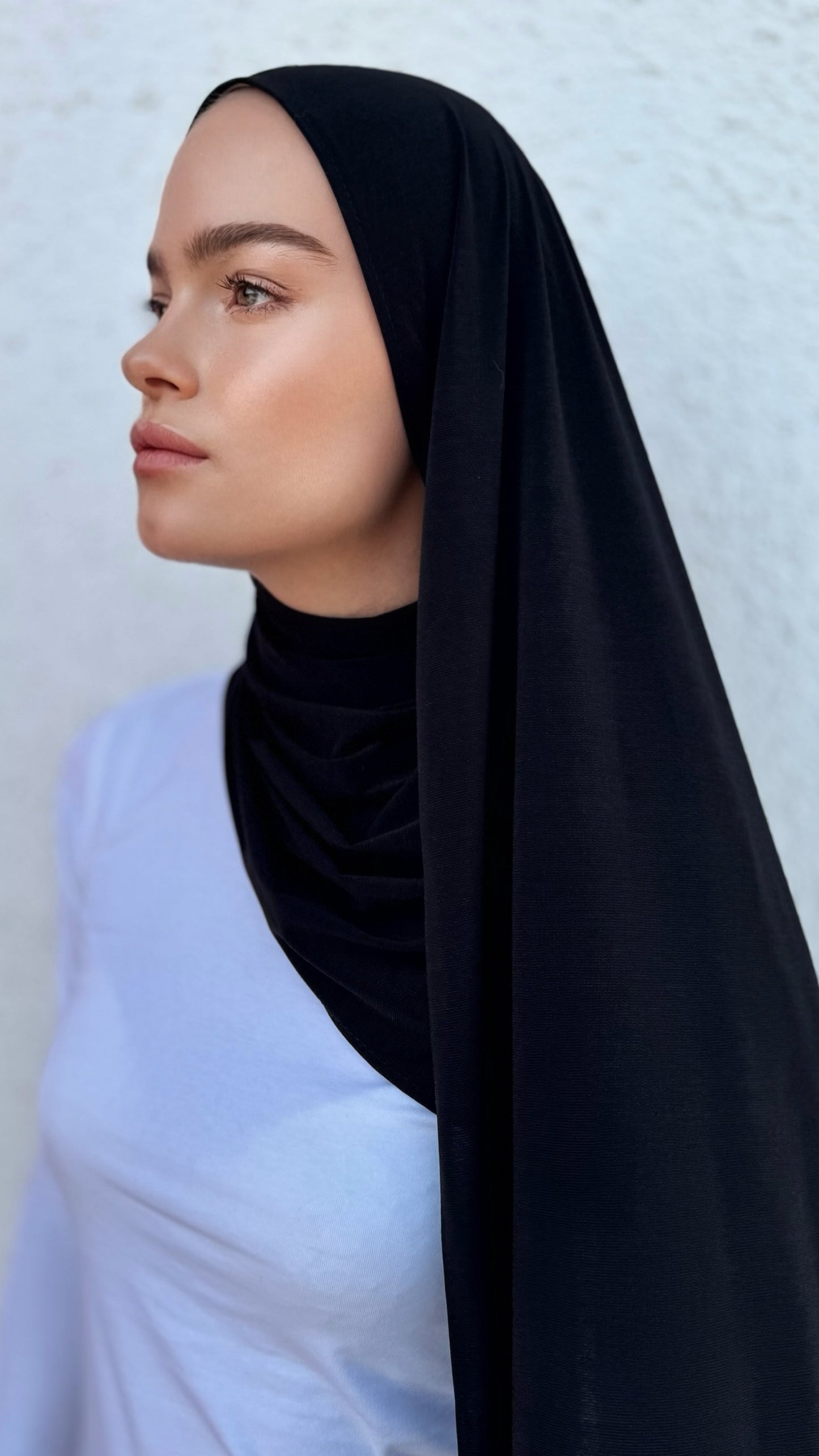Premium Jersey Hijab - Schwarz