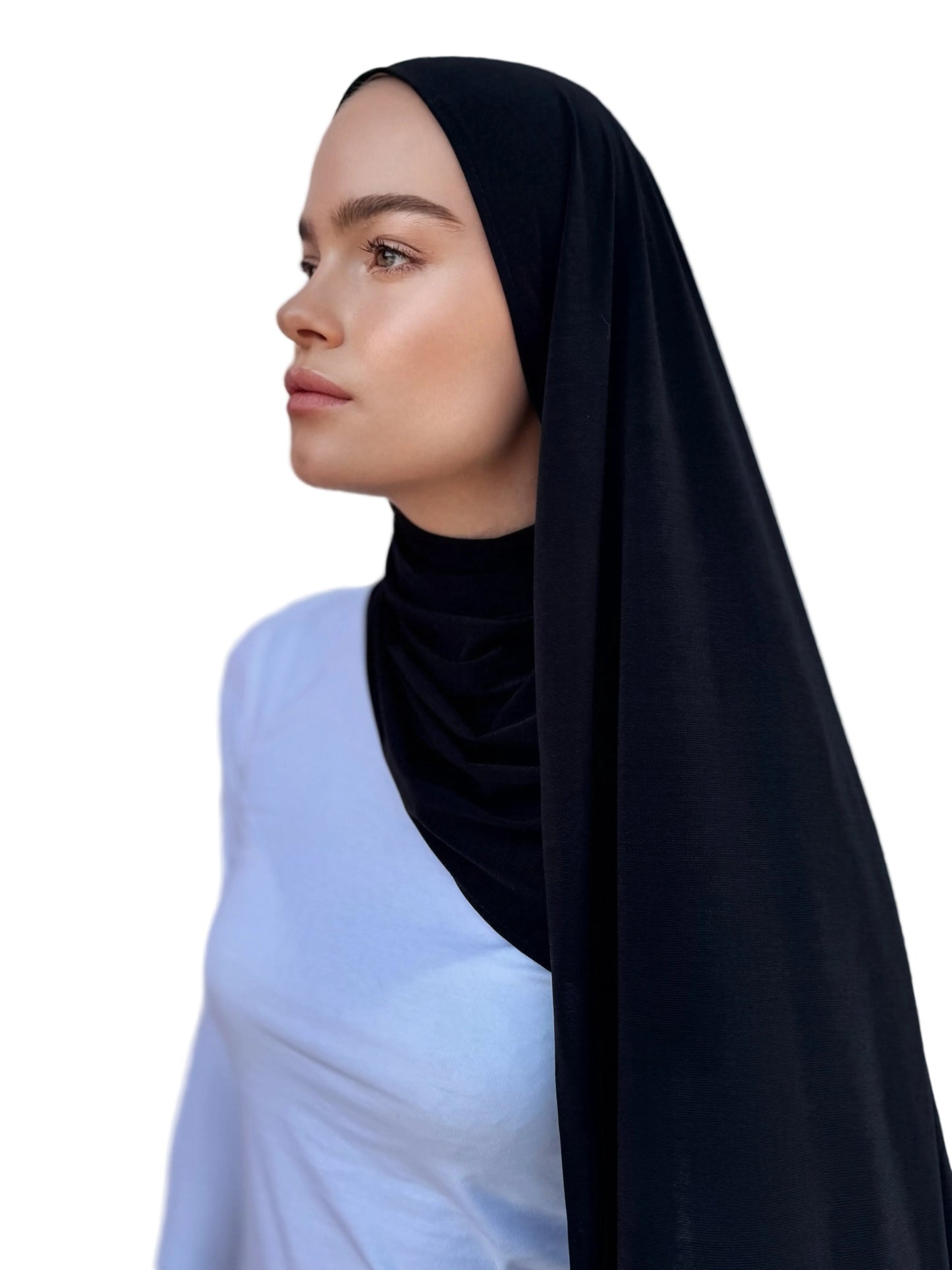 Premium Jersey Hijab - Schwarz