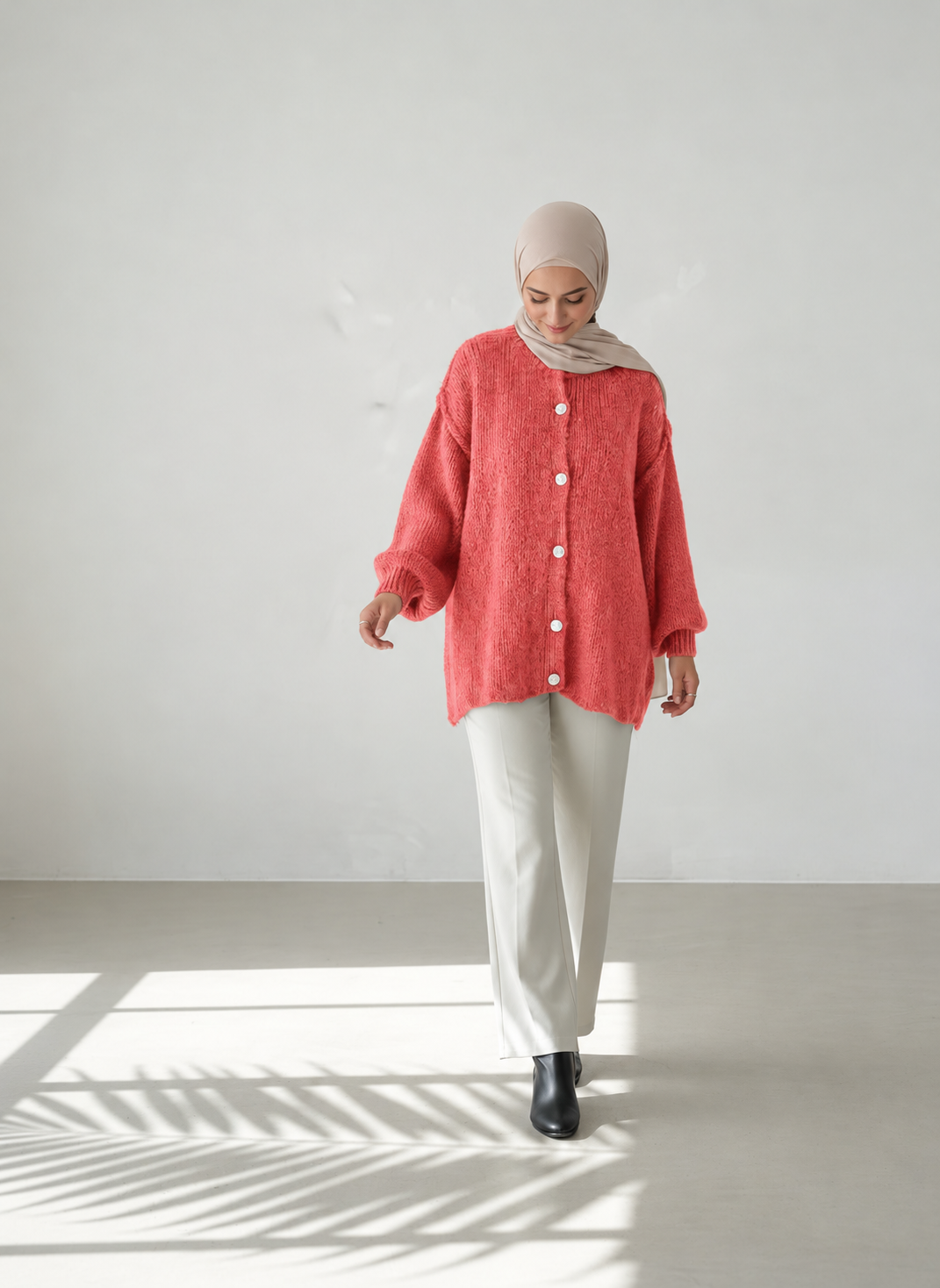 Raha Cardigan Short - Koralle