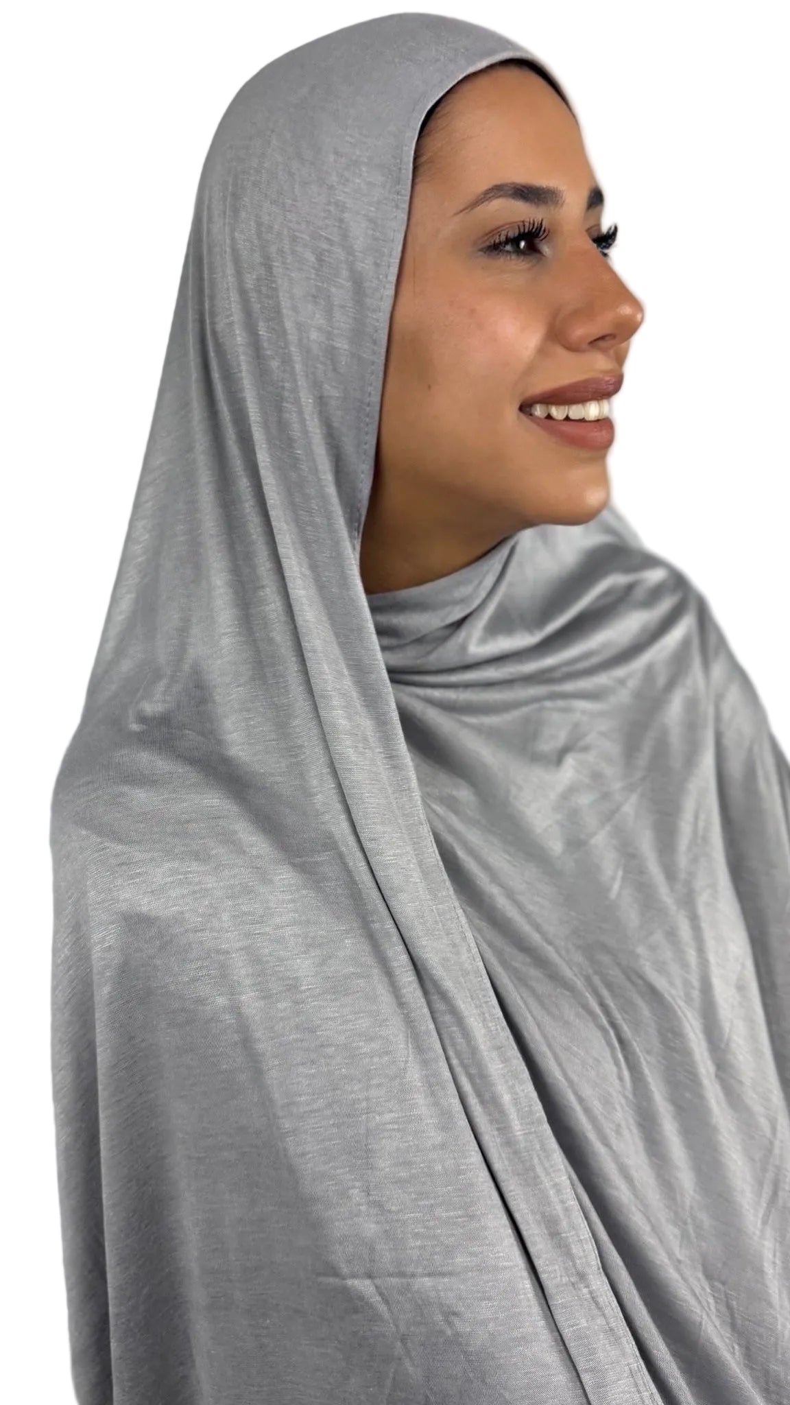 Bambus Touch Premium Jersey Hijab - Light grey