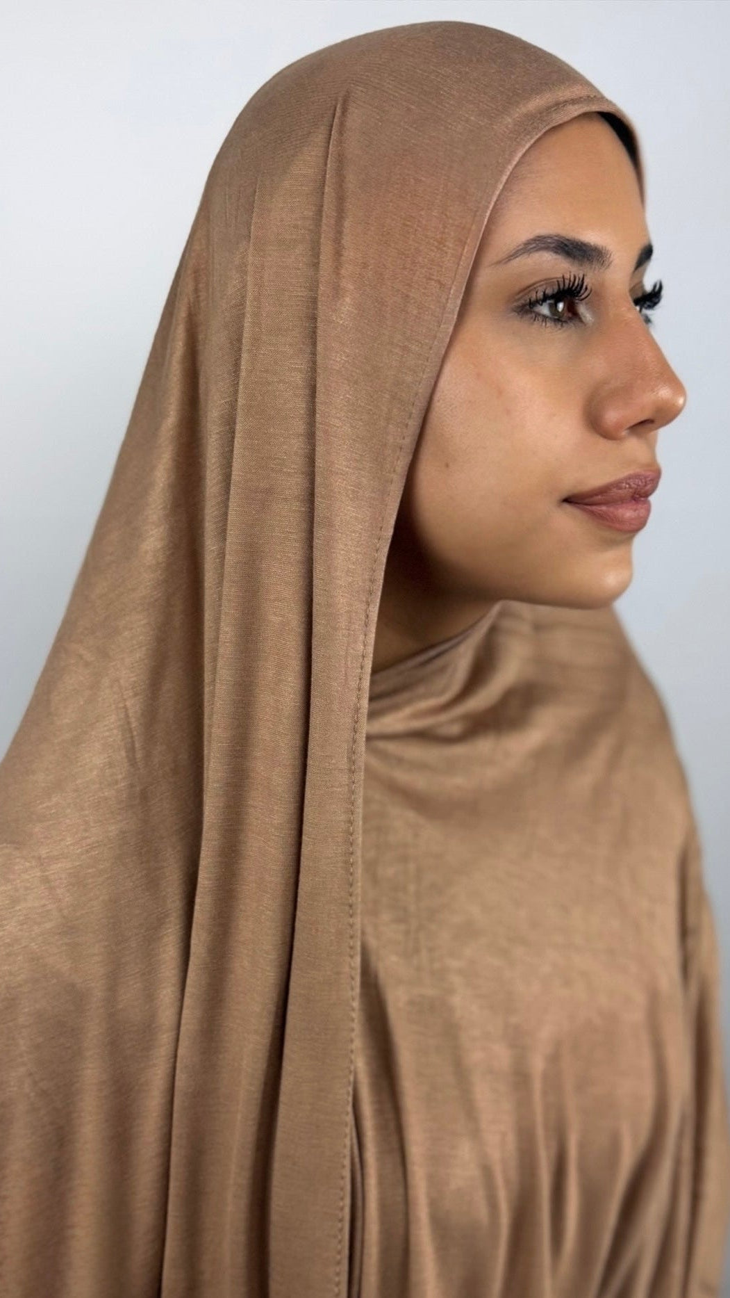 Bambus Premium Jersey Hijab - Cappuccino