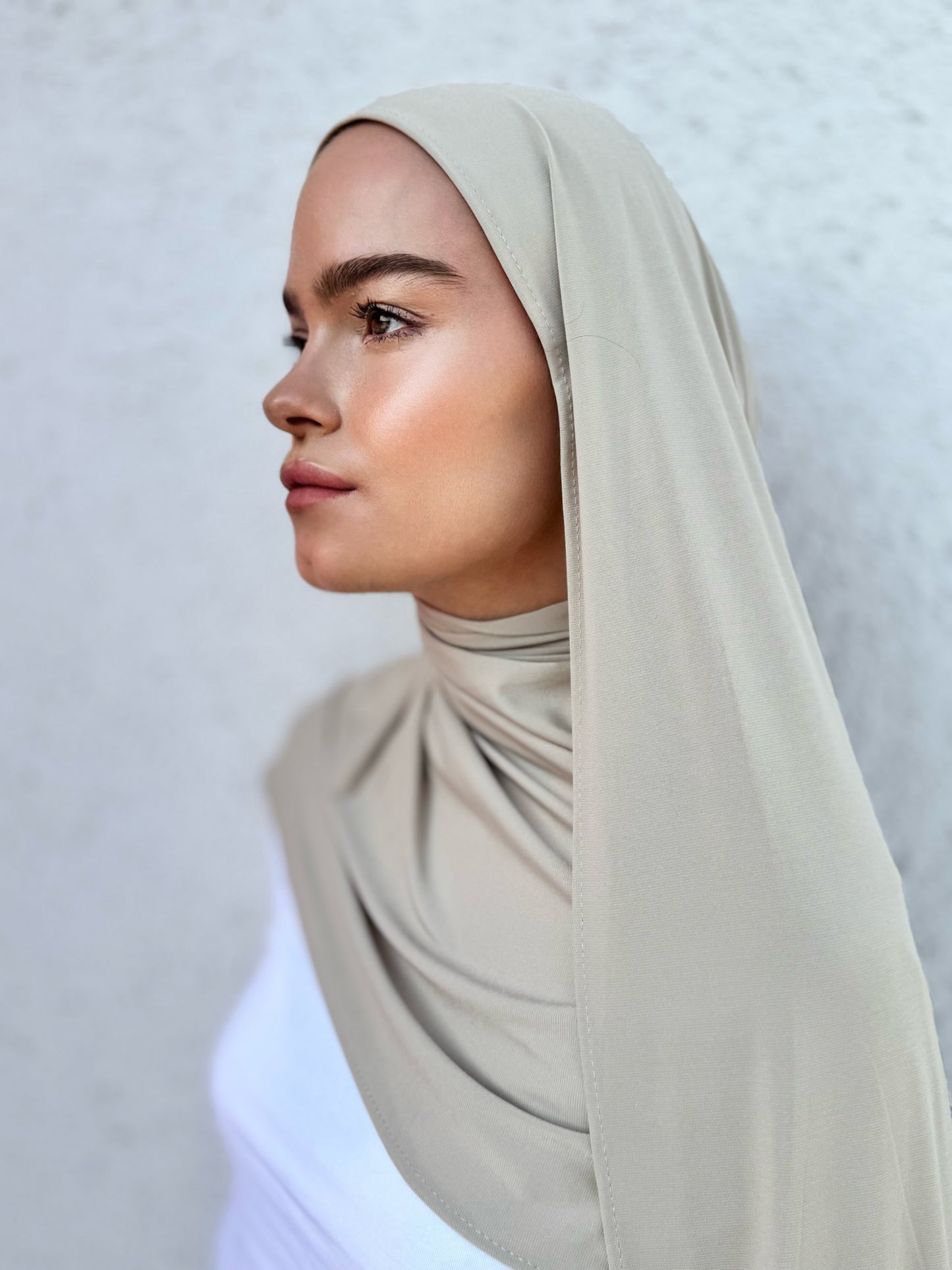 Premium Jersey Hijab - Champagner