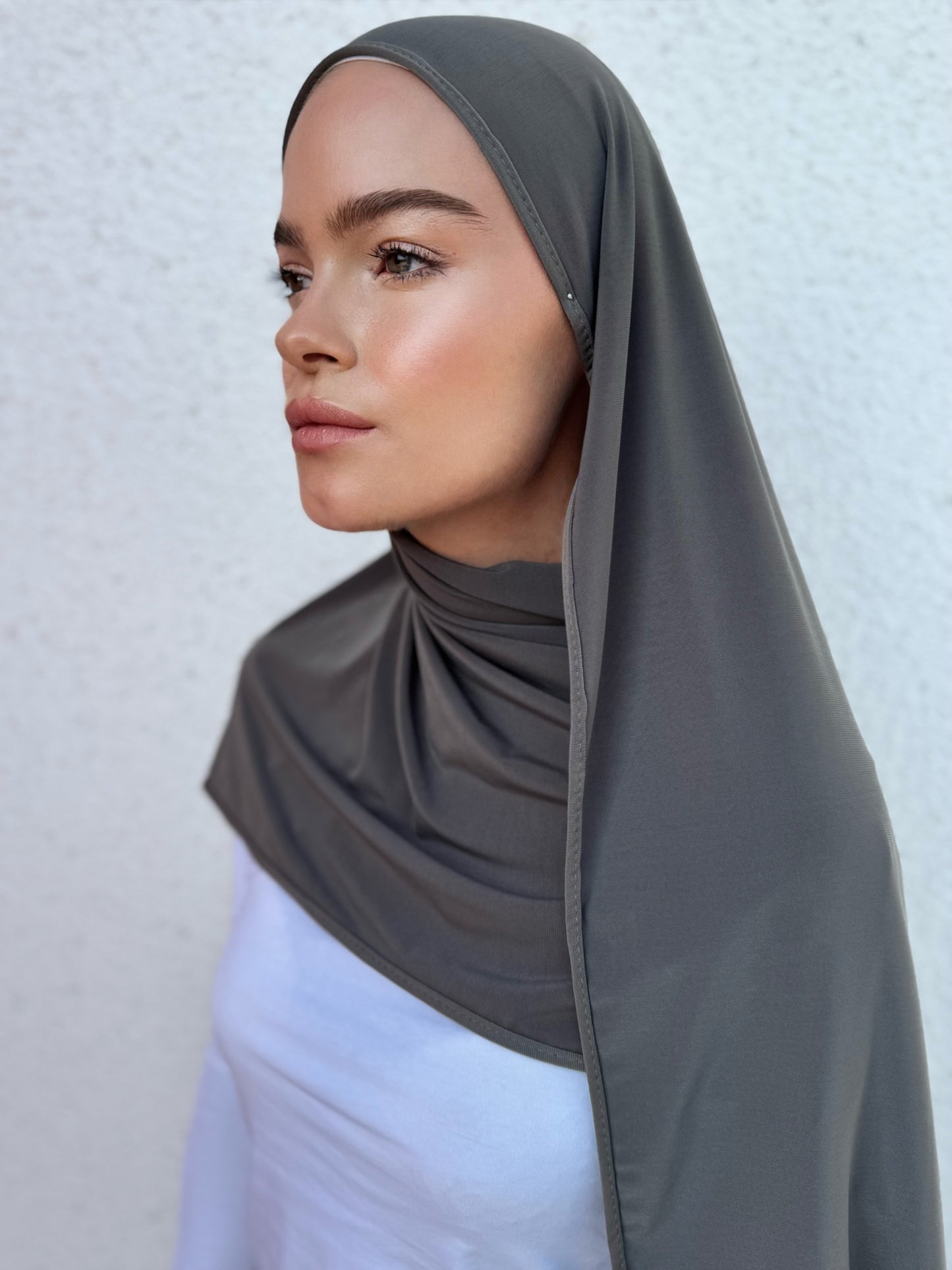 Premium Jersey Hijab - Anthrazit