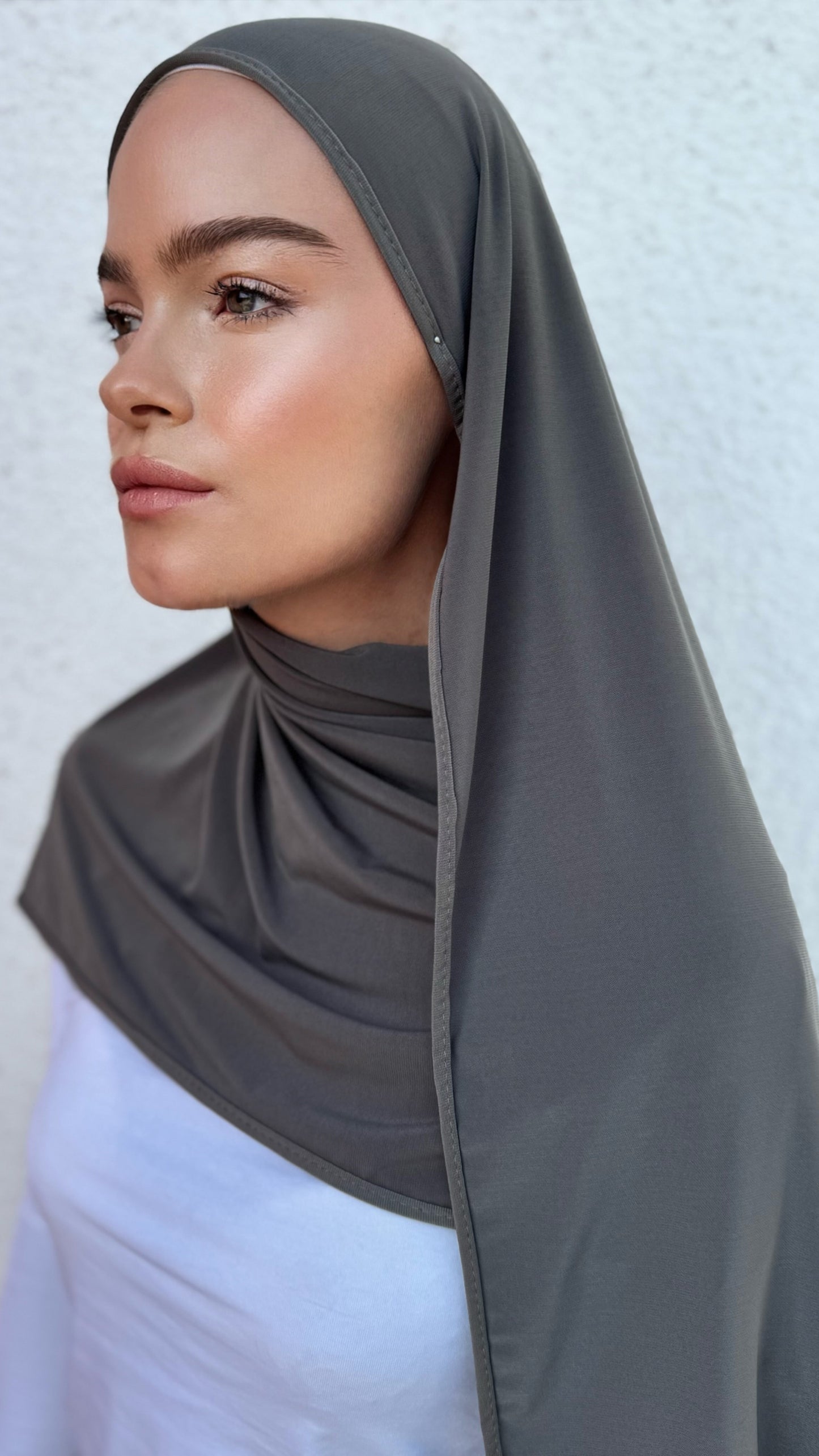 Premium Jersey Hijab - Anthrazit