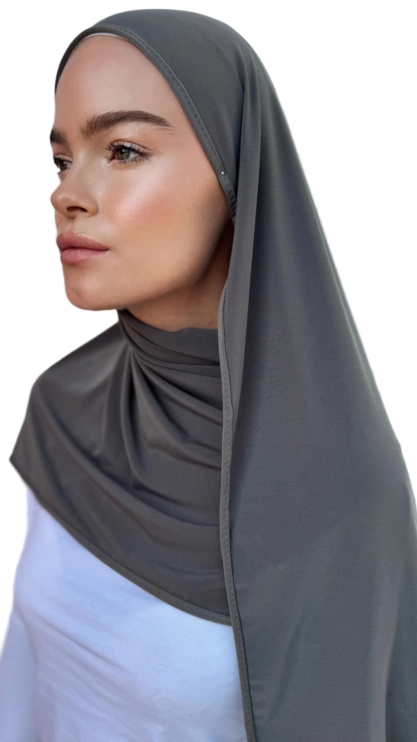 Premium Jersey Hijab - Anthrazit