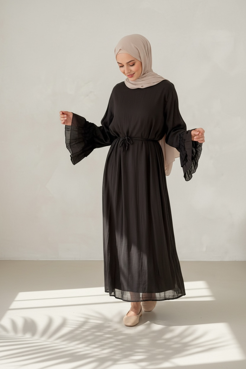🌿Baumwollkleid Amani - Coffee