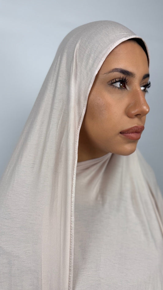Bambus Premium Jersey Hijab - Beige