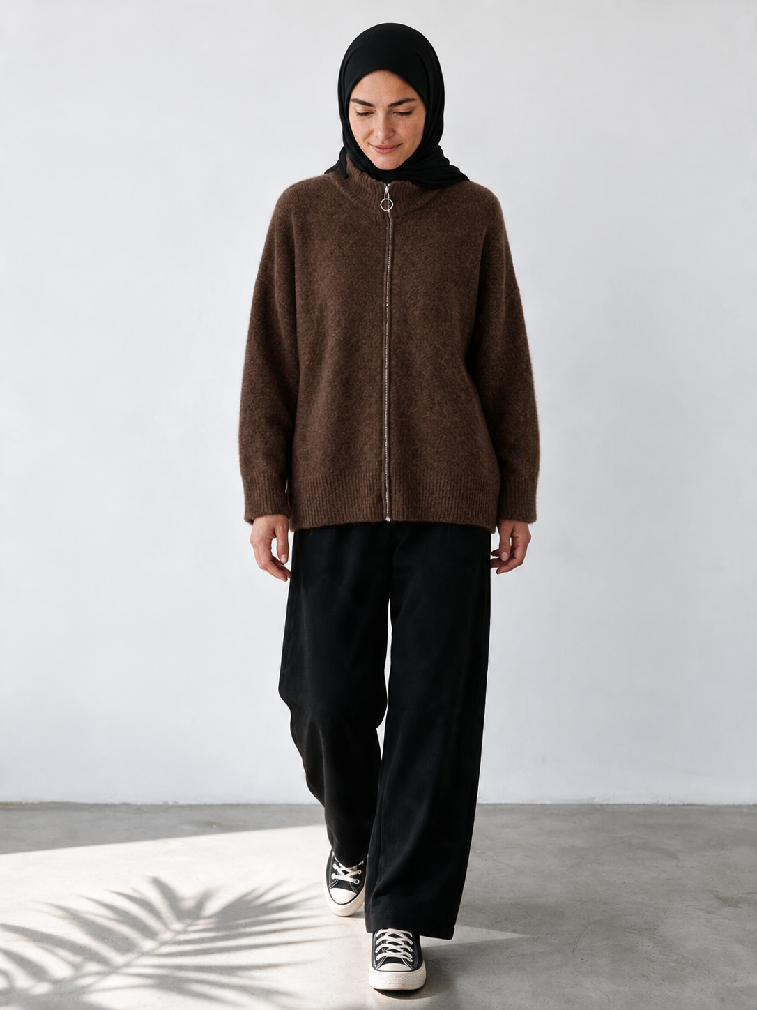 Strickjacke Rabia - Coffee