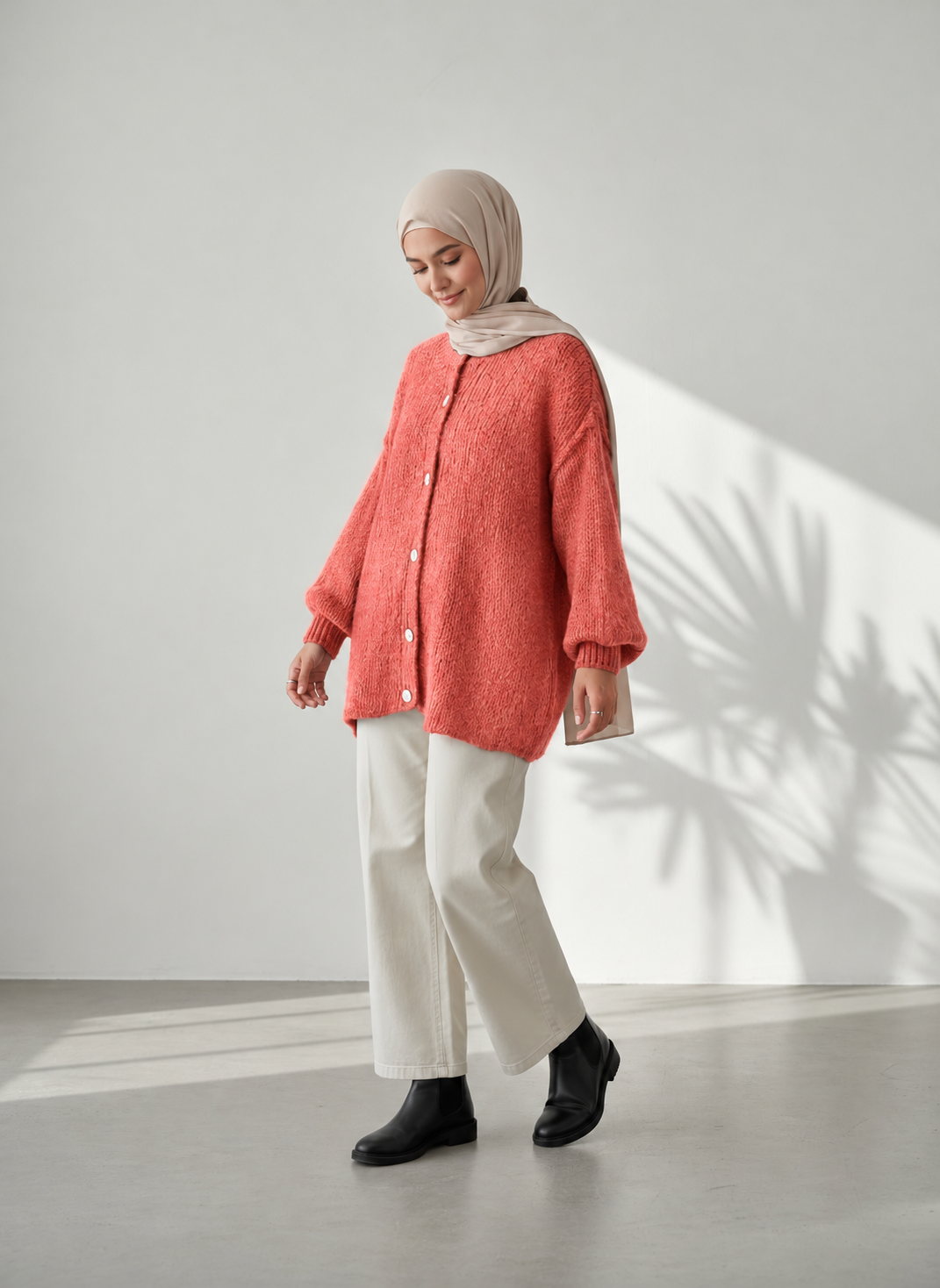Raha Cardigan Short - Koralle