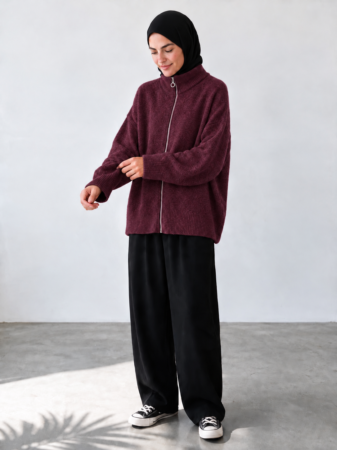 Strickjacke Rabia - Bordeaux