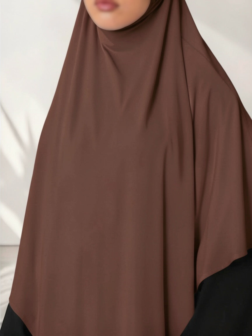 🌿Bamboo Khimar Midi - Nougat
