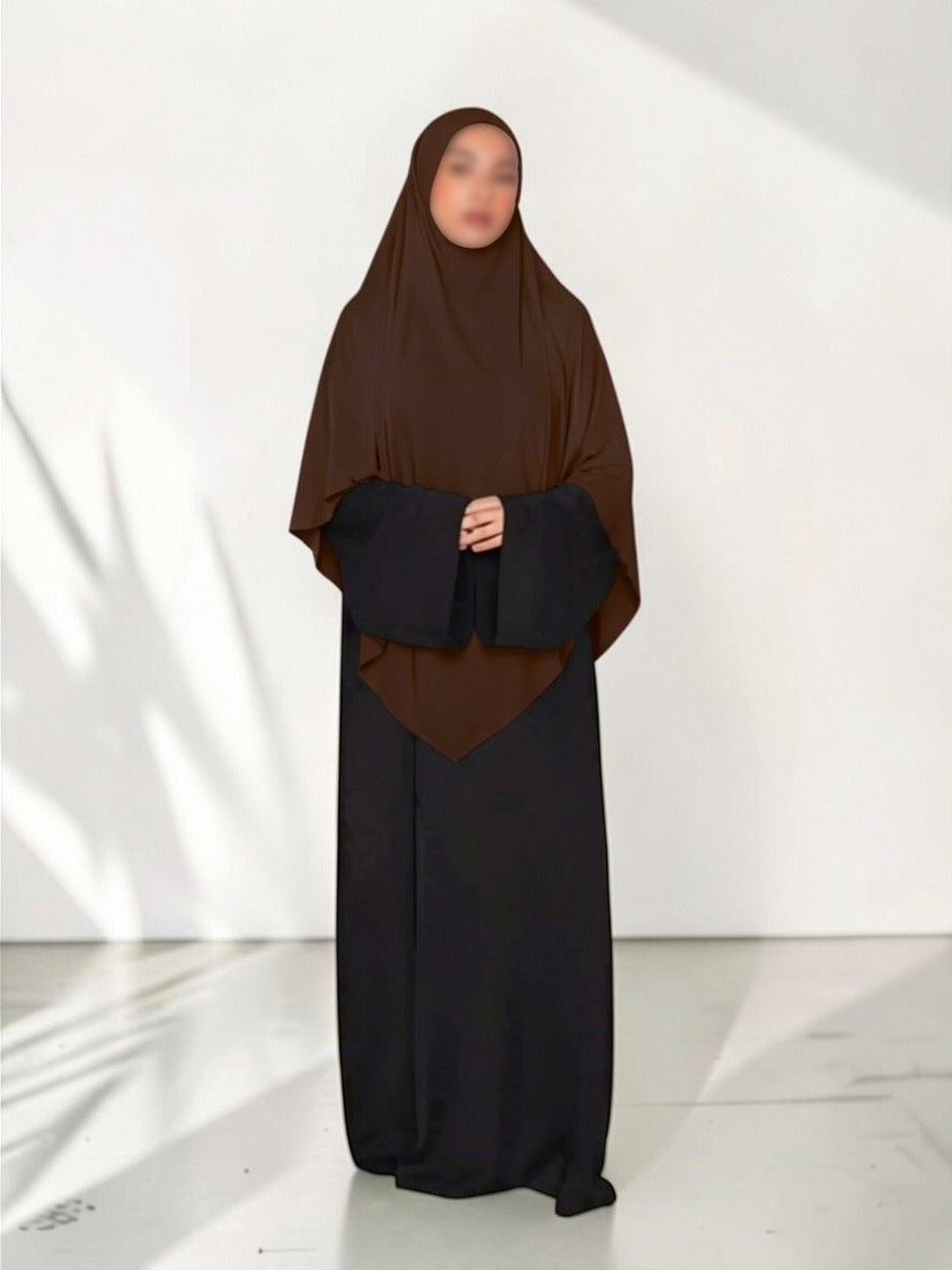 🌿Bamboo Khimar Midi - Coffee