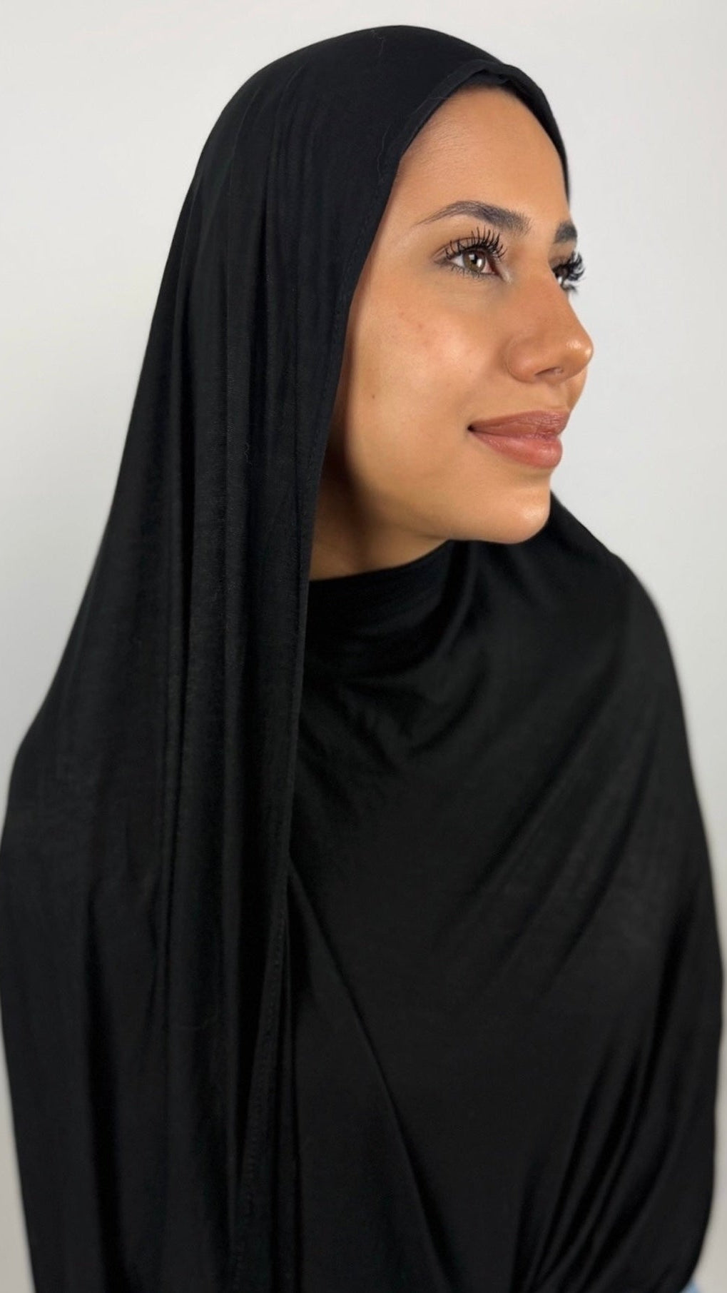 Bambus Premium Jersey Hijab - Schwarz