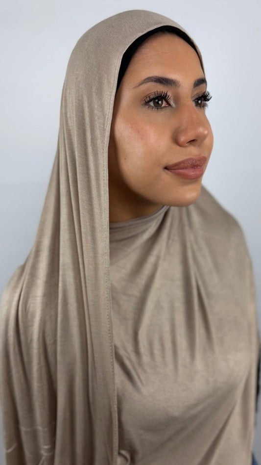 Bambus Premium Jersey Hijab - Desert Taupe