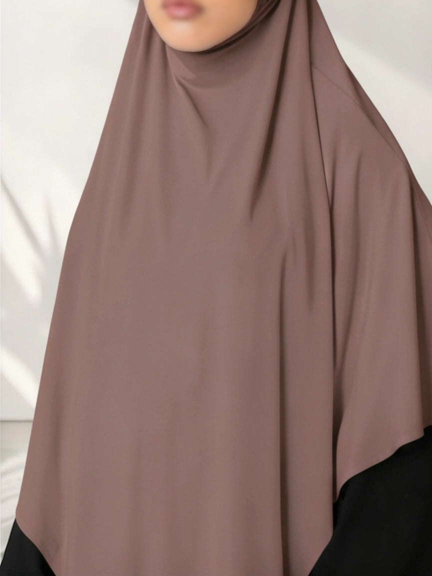 🌿Bamboo Khimar Midi - Mocca