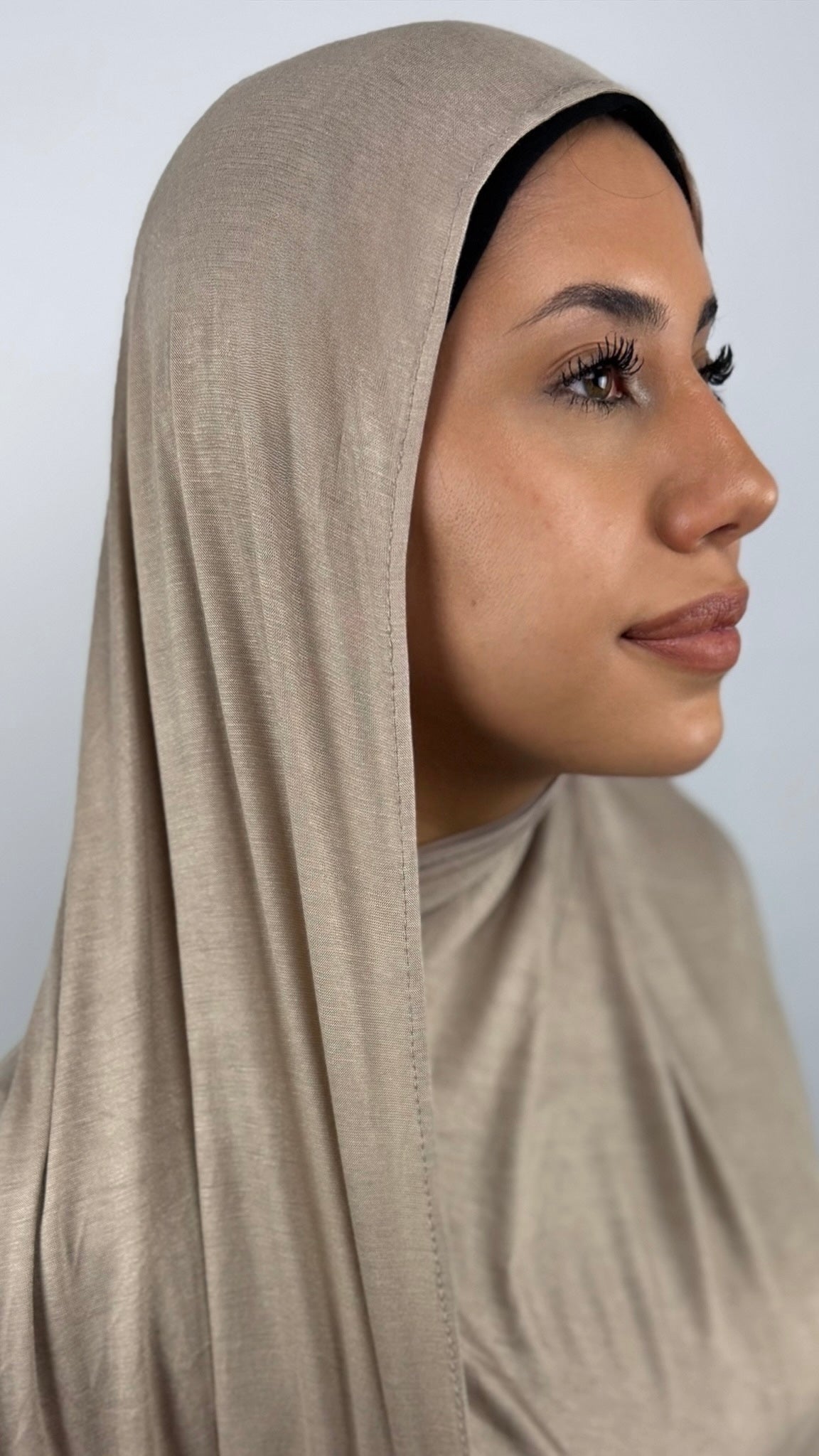 Bambus Premium Jersey Hijab - Desert Taupe