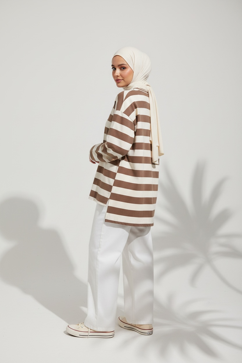 🌿Oberteil Rima - White/Mocha