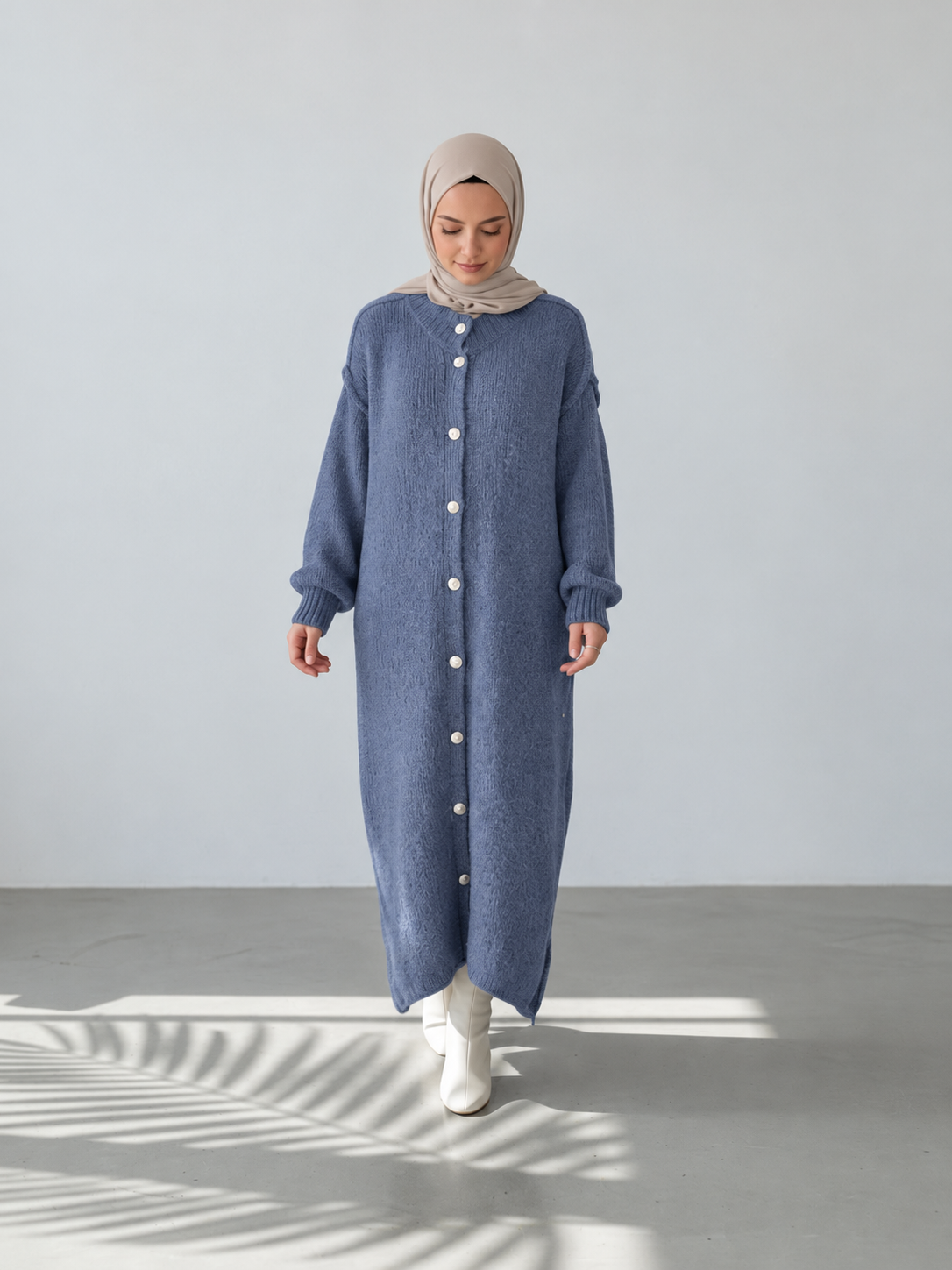 Raha Cardigan Long - Blau
