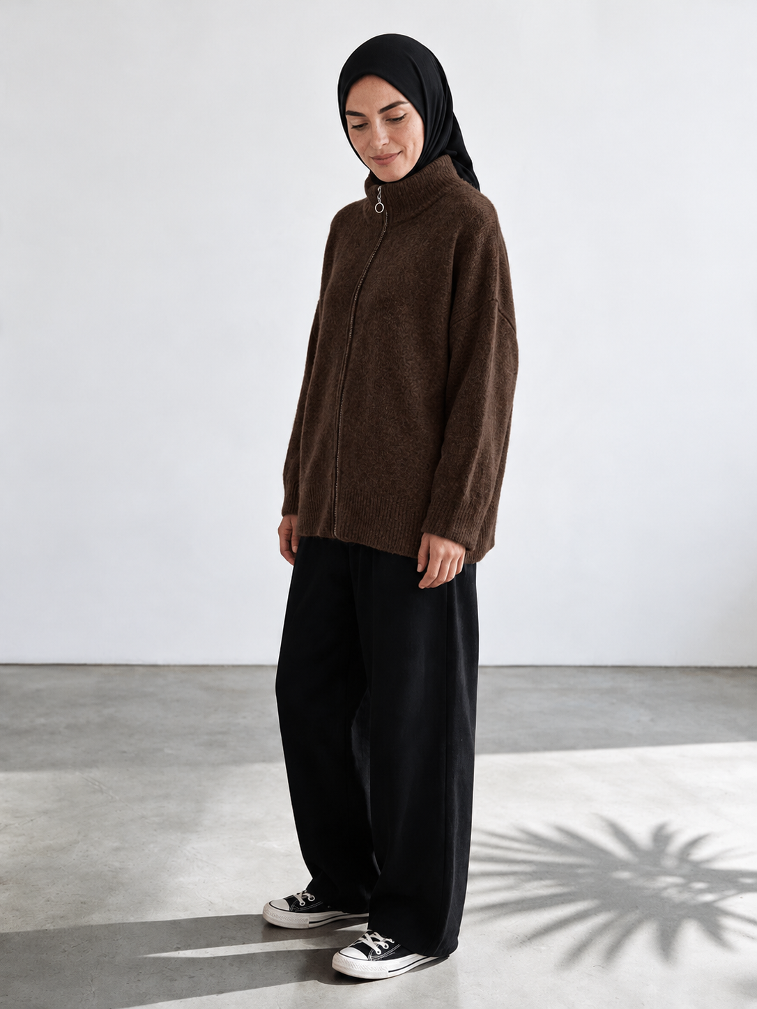 Strickjacke Rabia - Coffee