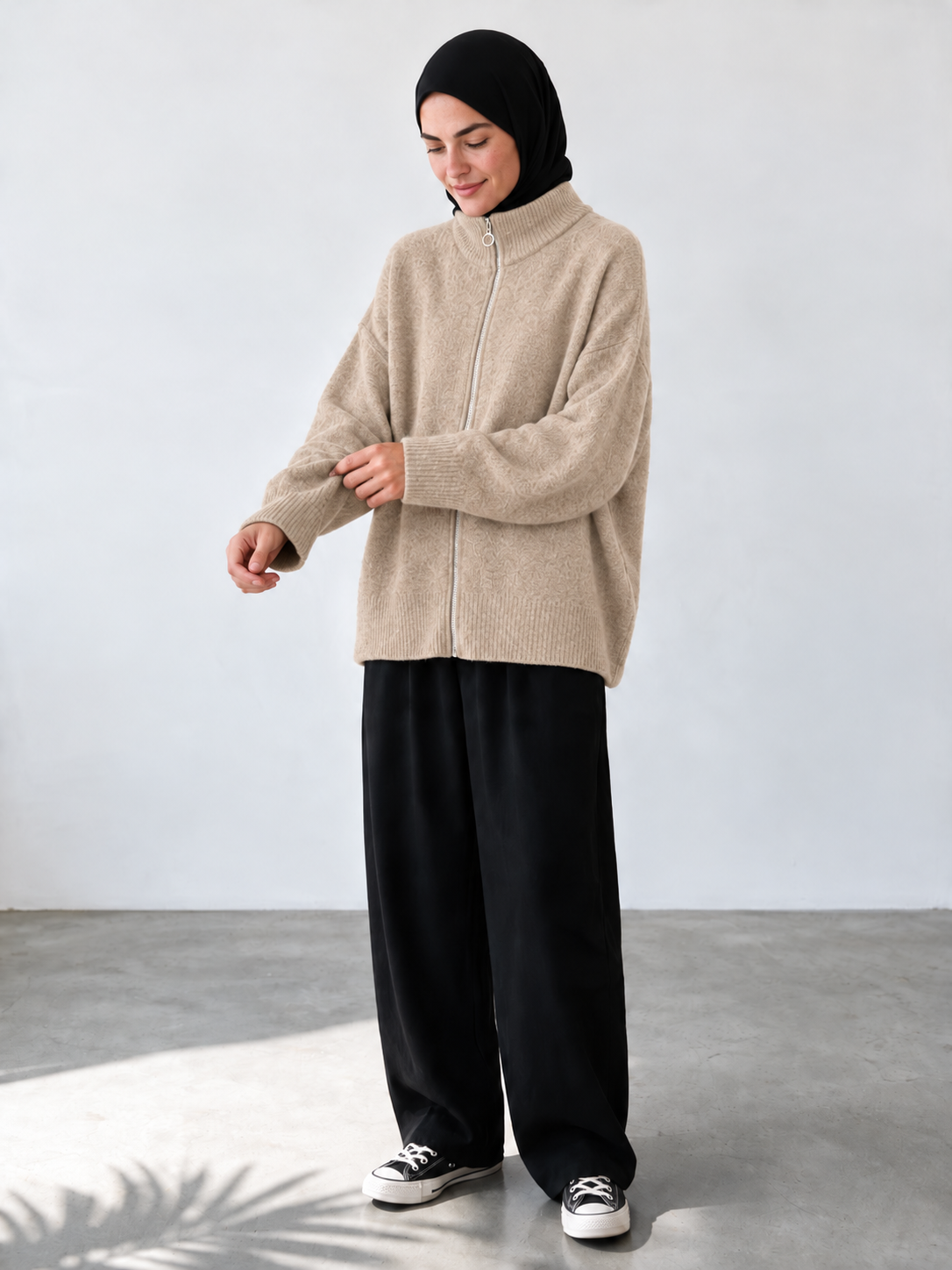 Strickjacke Rabia - Taupe