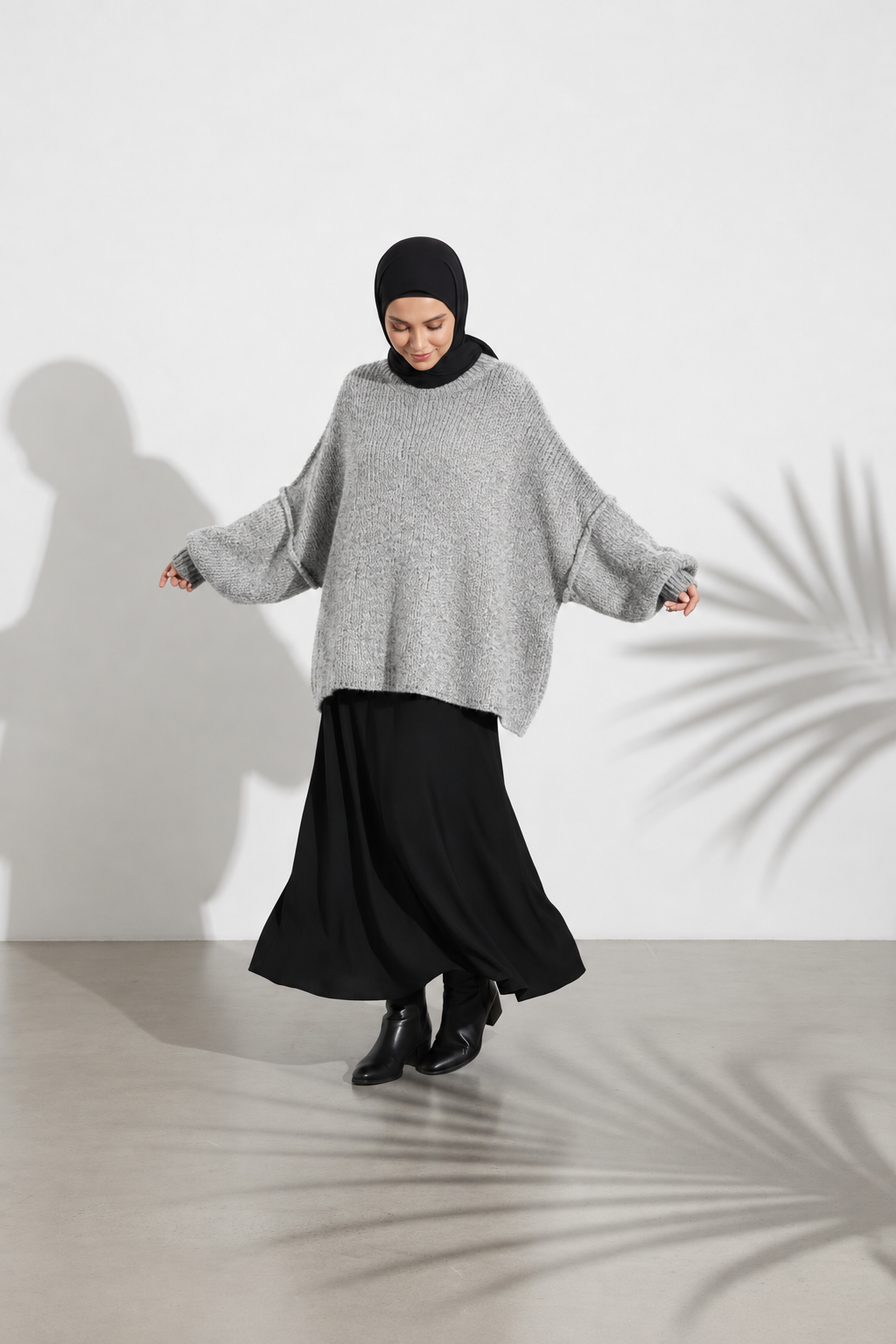 Strickpullover Raha - Light Grey