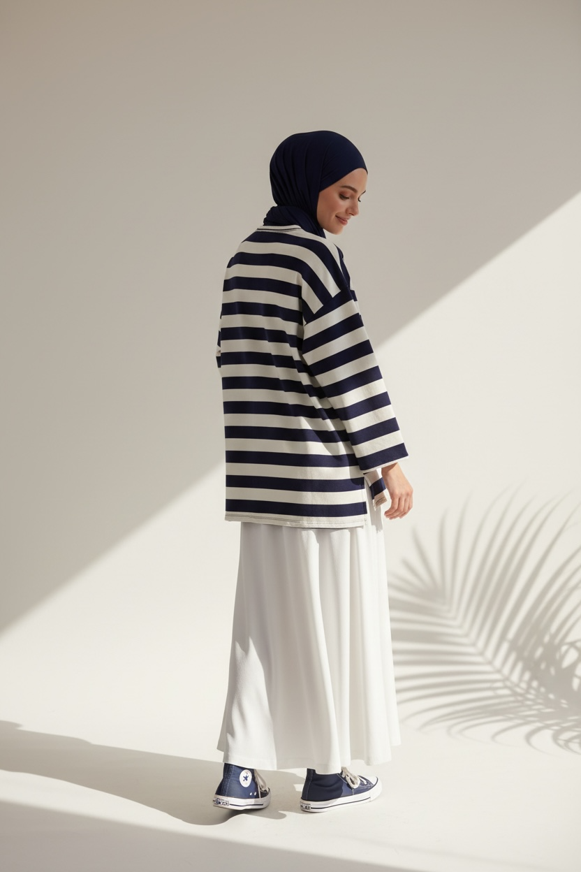 🌿Oberteil Rima - White/Navy