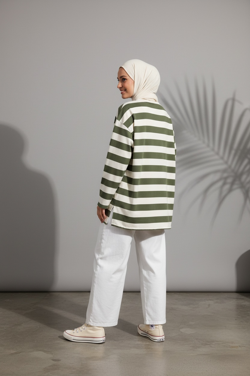 🌿Oberteil Rima - White/Olive