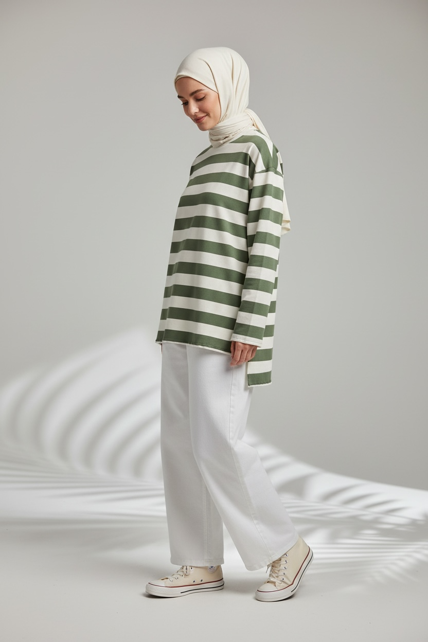 🌿Oberteil Rima - White/Olive