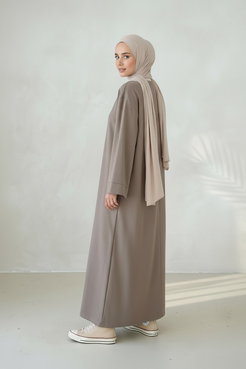 🌿 Abaya Amal - Mocha
