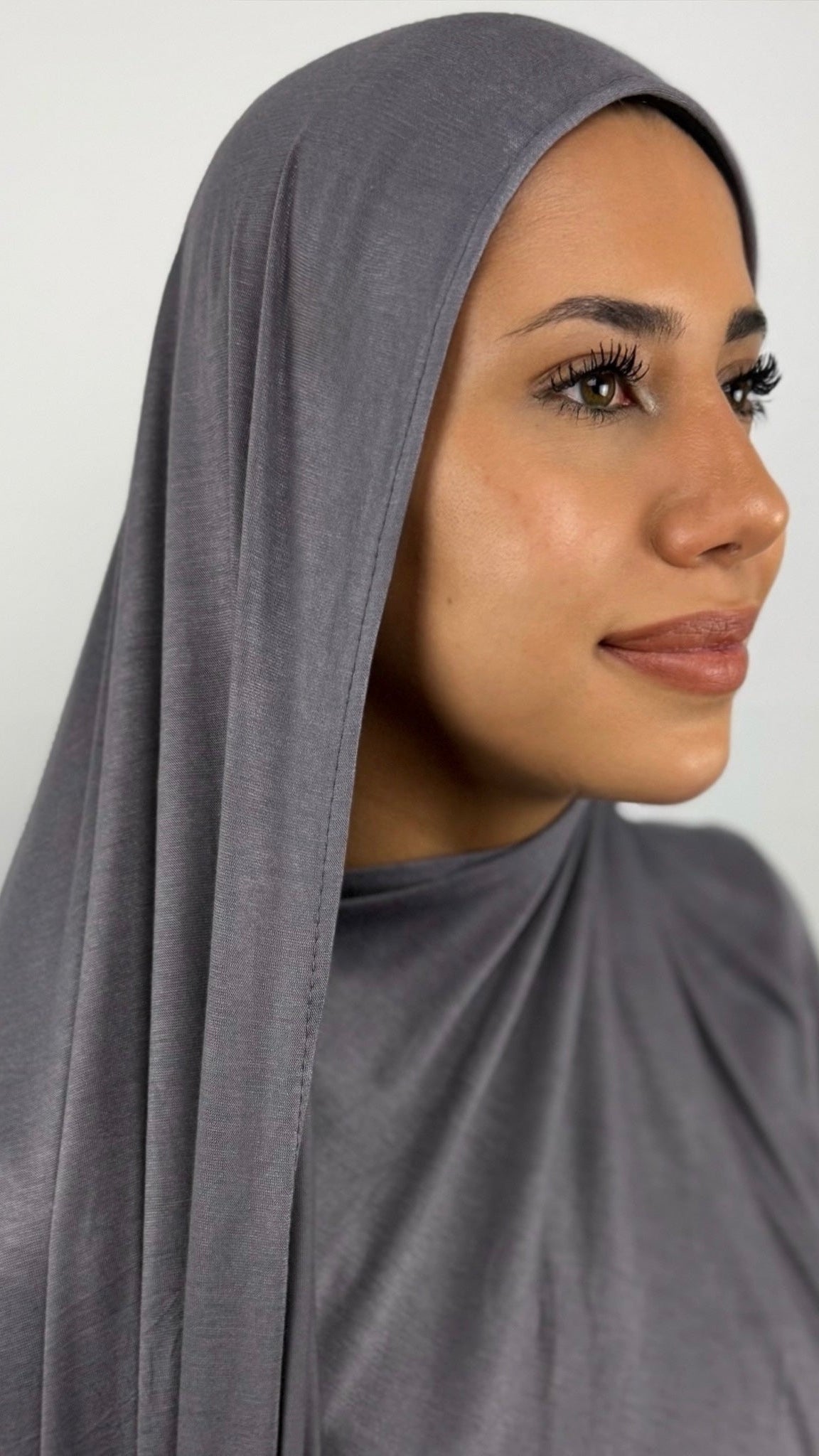 Bambus Touch Premium Jersey Hijab - Dark Grey