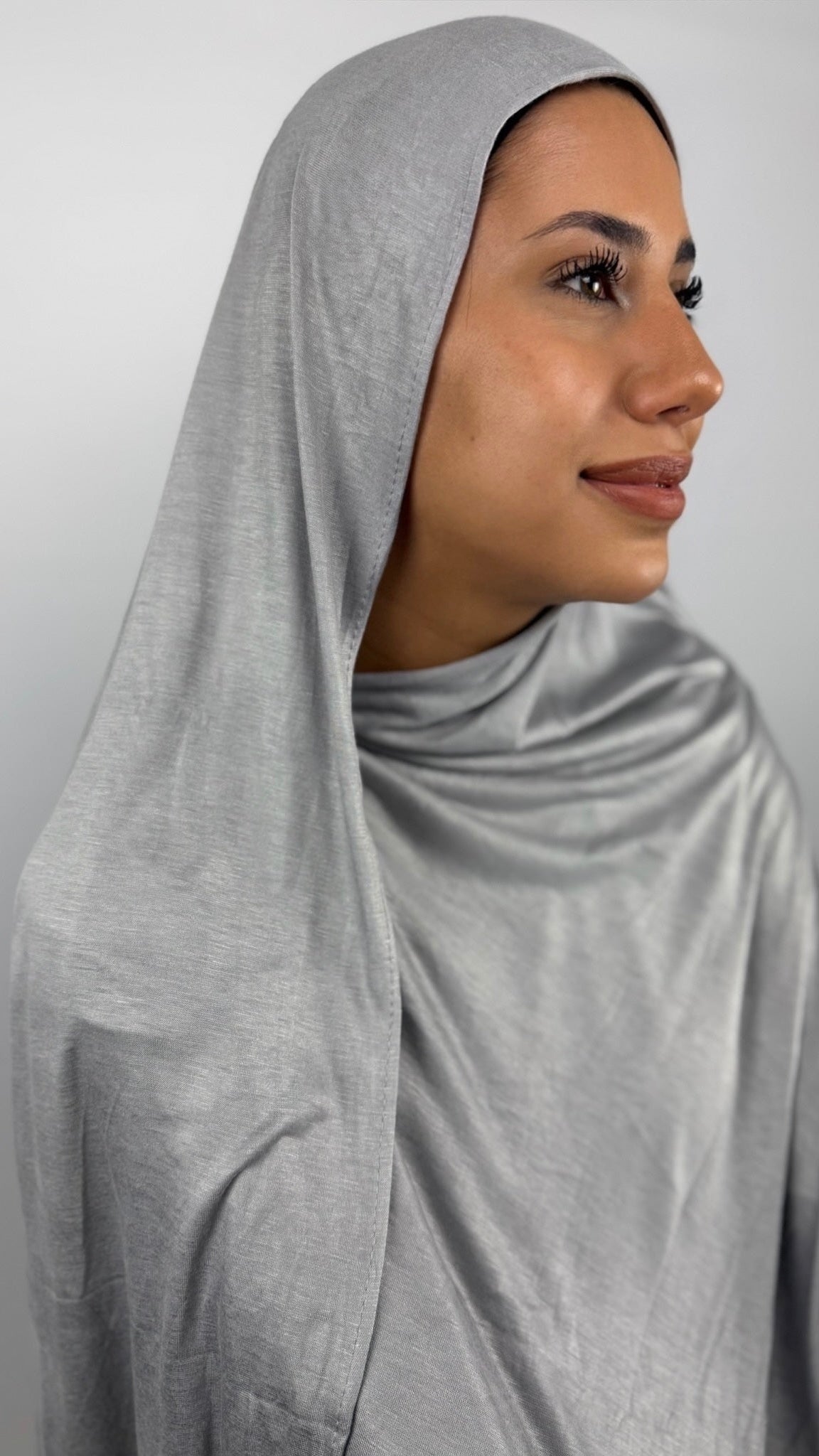 Bambus Premium Jersey Hijab - Light grey