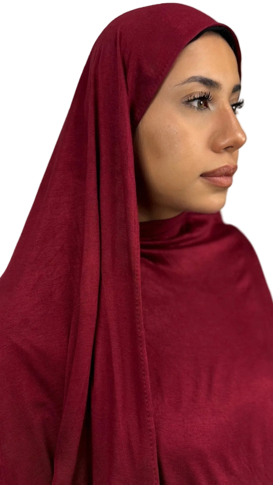 Bambus Touch Premium Jersey Hijab - Bordeaux Rot