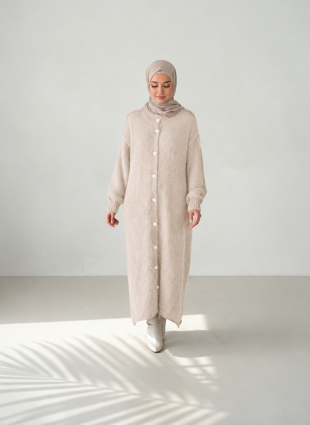 Raha Cardigan Long - Beige