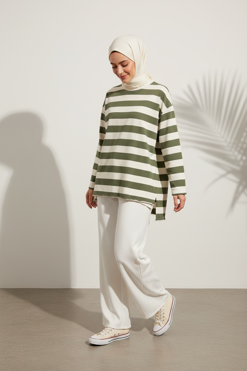 🌿Oberteil Rima - White/Olive