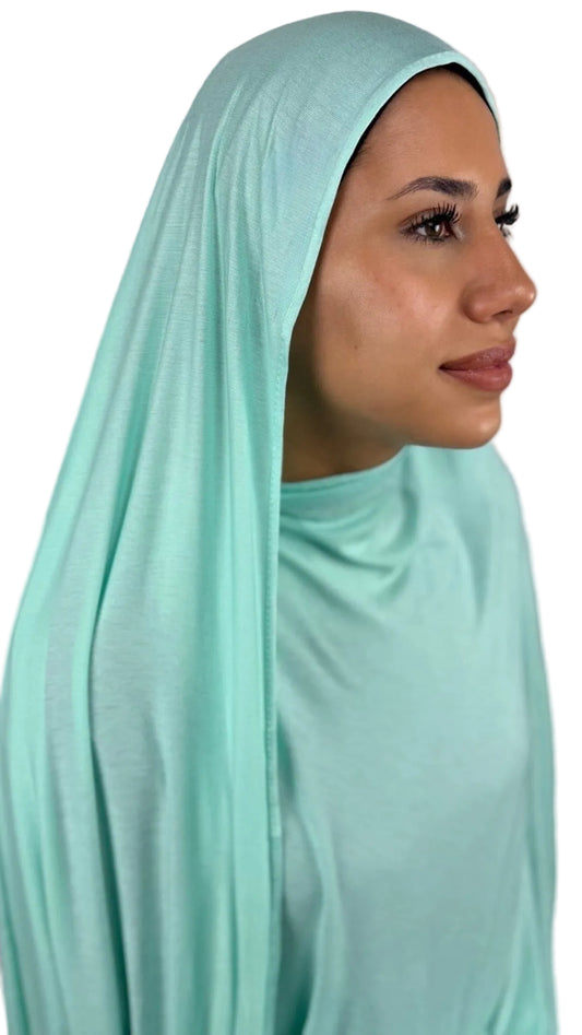 Bambus Touch Premium Jersey Hijab - Türkis