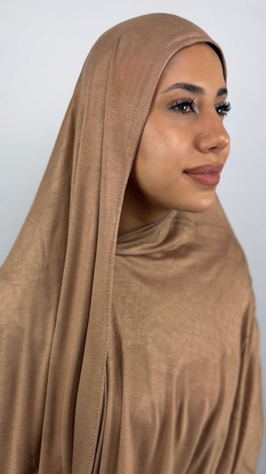 Bambus Touch Premium Jersey Hijab - Cappuccino