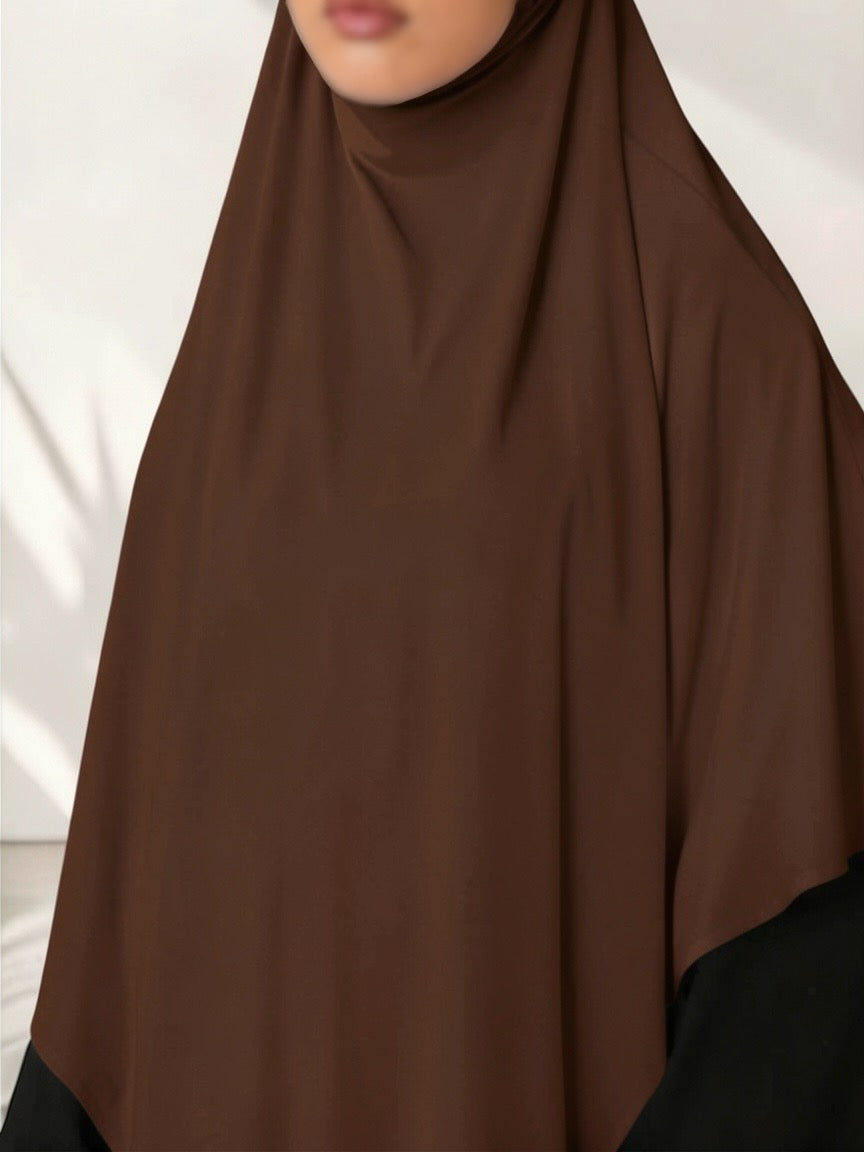 🌿Bamboo Khimar Midi - Coffee