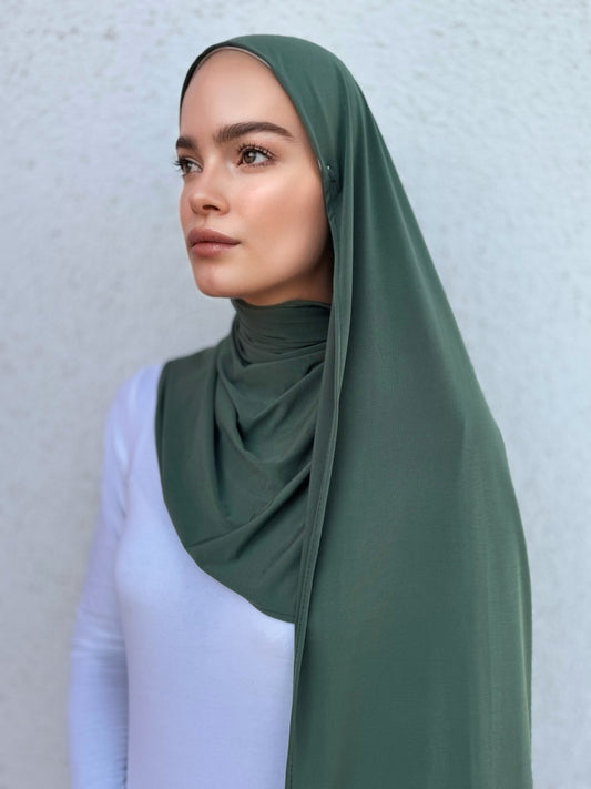 Premium Jersey Hijab - Olive