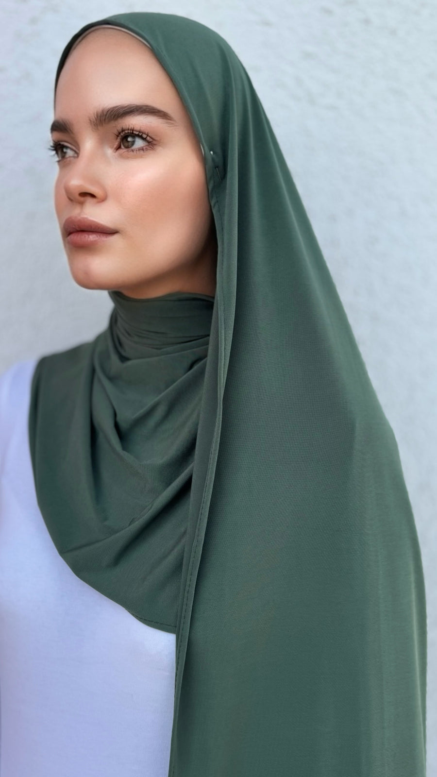 Premium Jersey Hijab - Olive