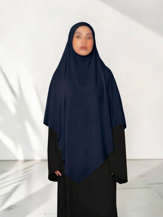 🌿Bamboo Khimar Midi - Navy