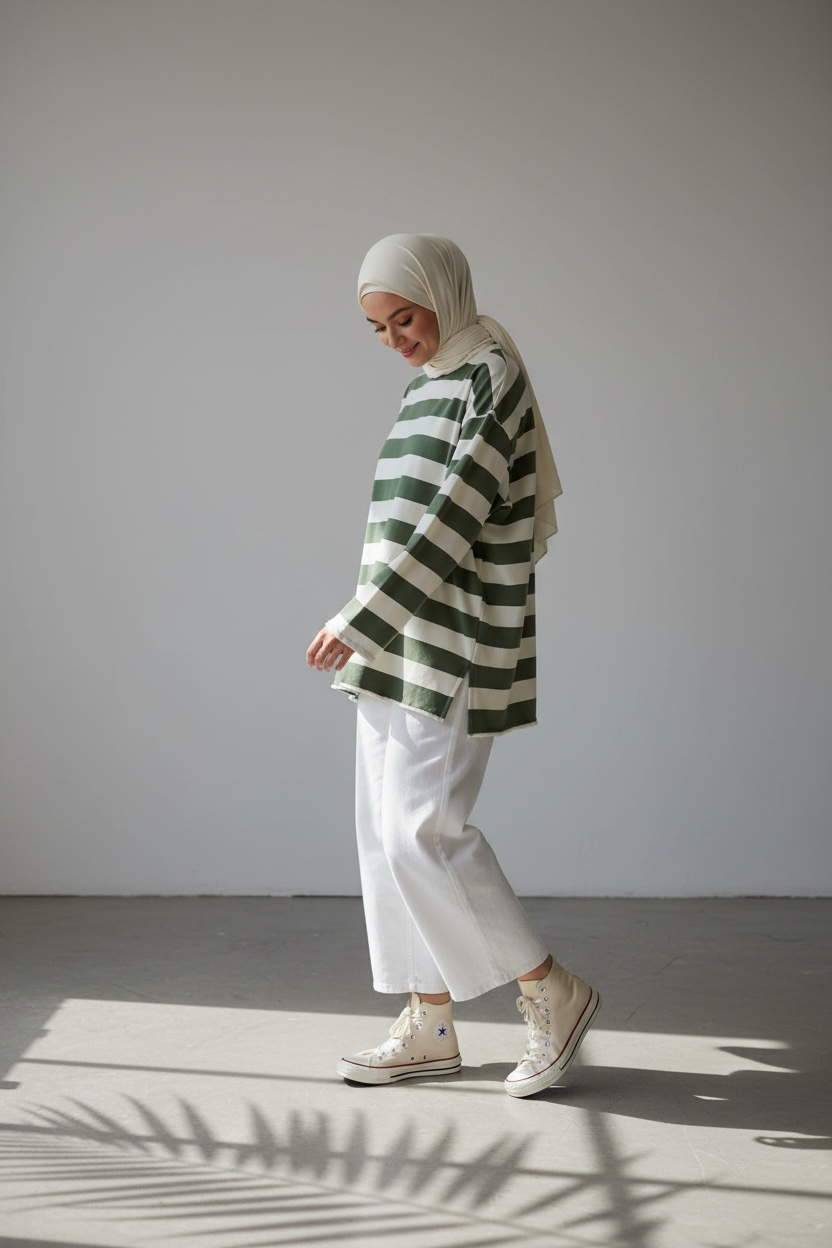 🌿Oberteil Rima - White/Olive